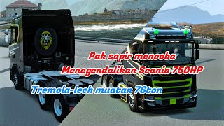 Commoners sedang live sekarang!Pak sopir mencoba mengendalikan scania 750HP part 1