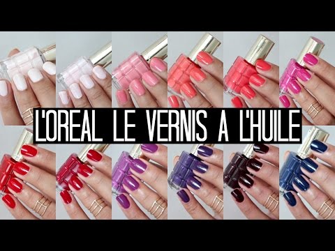L'Oreal Le Vernis A L'Huile Nail Live Swatches + Review | samantha jane Video