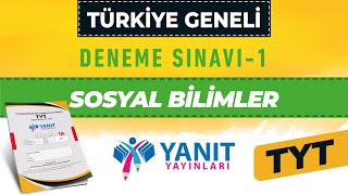 YANIT YAYINLARI TÜRKİYE GENELİ DENEME SINAVI 1 - TYT SOSYAL BİLİMLER