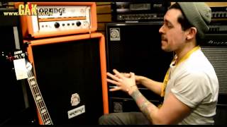 Video thumbnail for Orange - 8x10 Bass Cabinet Demo at GAK featuring the AD200B Bass Head by GAK
