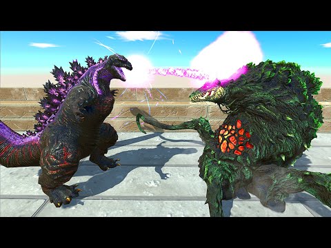 SHIN GODZILLA VS BIOLLANTE DEATH RUN - Animal Revolt Battle Simulator