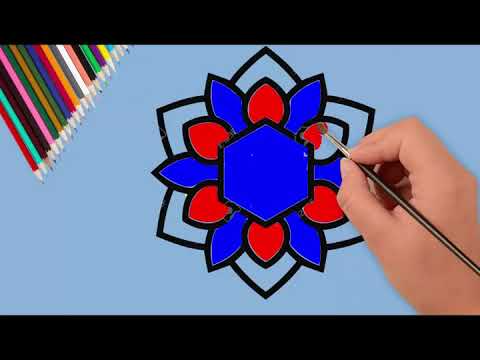 flower coloring tutorial