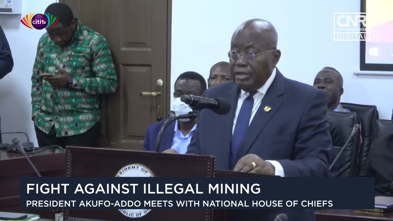 Akufo-Addo meets with National House of Chiefs, MMDCEs over illegal mining | CNR