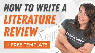 How To Write A Literature Review In 2024 (Including AI Tools) - FREE TEMPLATE + Examples)