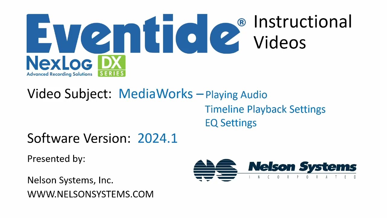 Playing Audio - Timeline Playback Settings - EQ Settings