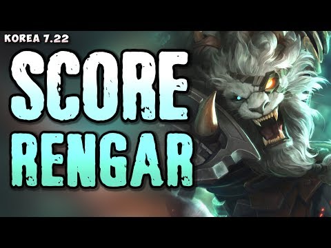 KT Score plays Rengar jungle - Korean SoloQ patch 7.22