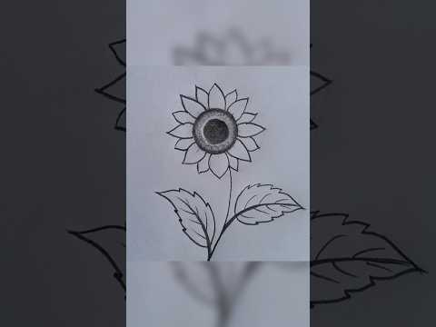 Easy sunflower 🌻 drawing for beginners || step by step sketch drawing #drawing #sunflowers  #sketch