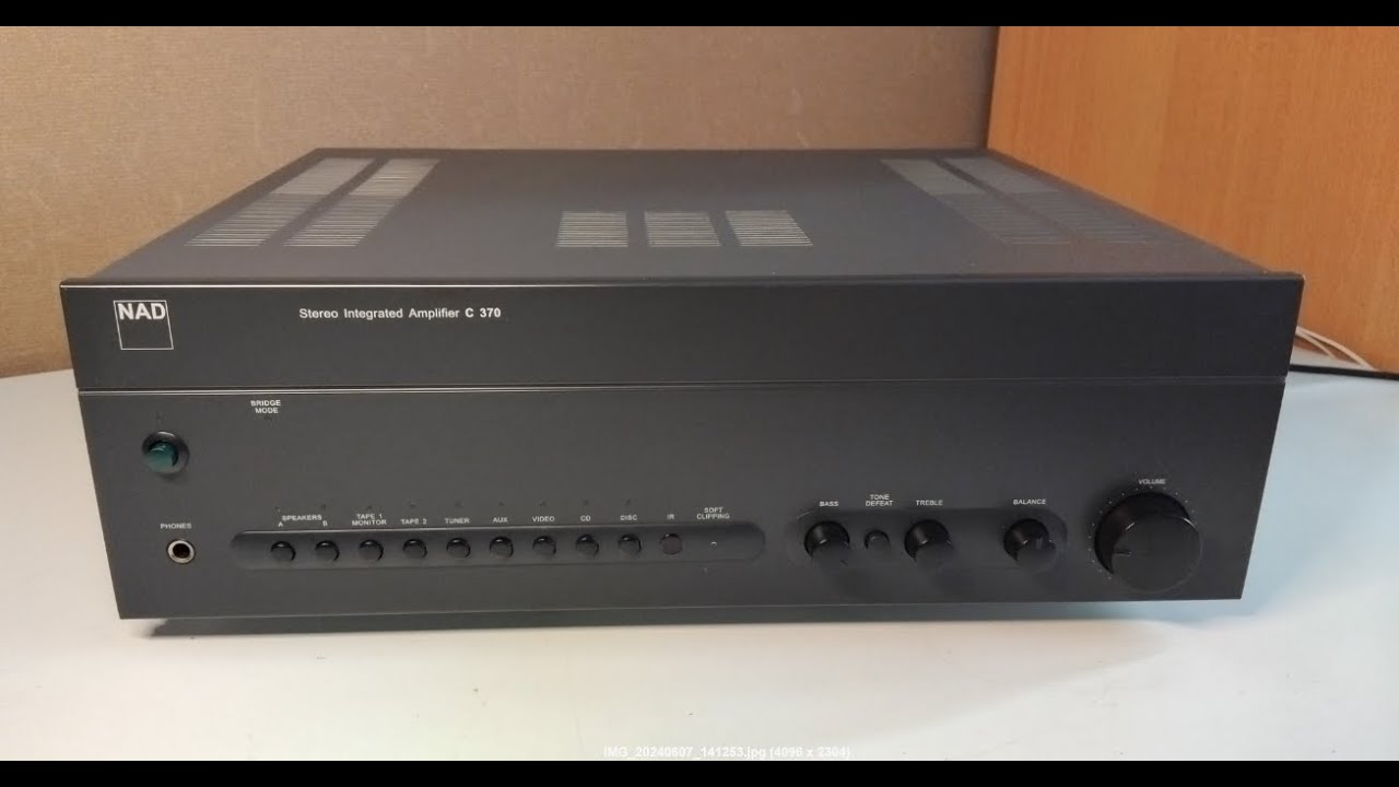 NAD C370 Stereo Integrated Amplifier (2001') - Demo, Test after repair and maintenance