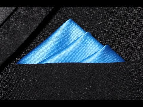 How To Fold a Pocket Square - Three Stairs Fold