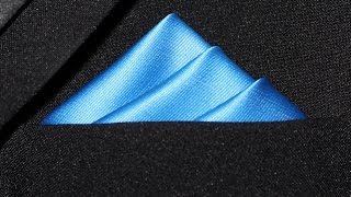 How To Fold a Pocket Square - Three Stairs Fold