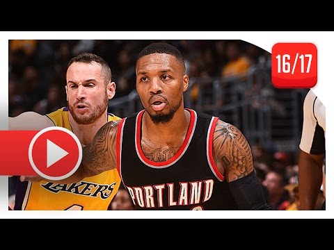Damian Lillard Full PS Highlights at Lakers (2016.10.11) - 30 Pts, Chill Mode!