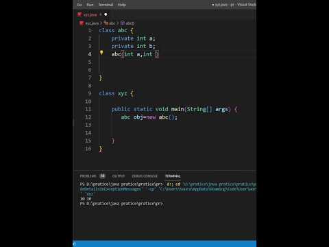 how to initialize private variable of class java #programming #java #shortvideo #shorts