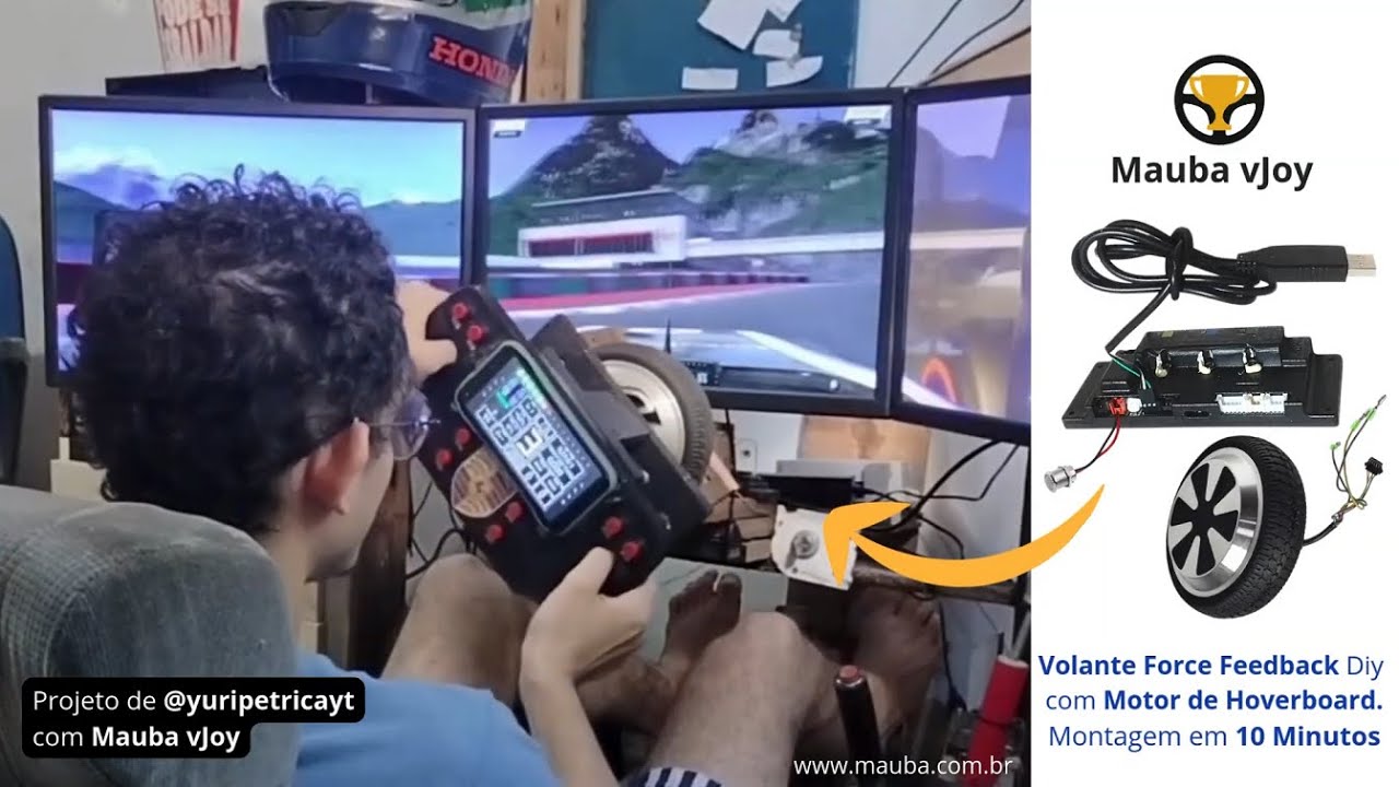 Módulo 15nm para Projeto Volante Force Feedback com Motor de Hoverboard Video Review