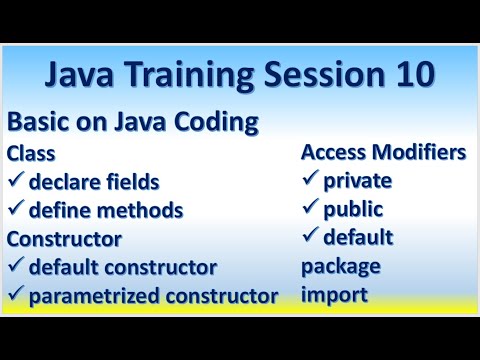 Java Training Session 10 Basic On Coding Class Field Constructor Access Modifier Package Import