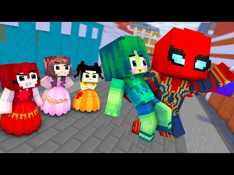 SpiderMan Zombie Save Squid Game Doll  - Minecraft Animation