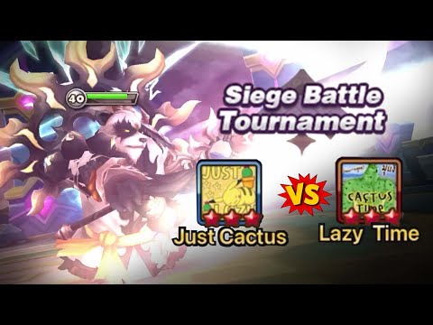 Round 2 of the Siege Battle Tourney! CACTUS TIME or JUST LAZY??! XD - Summoners War