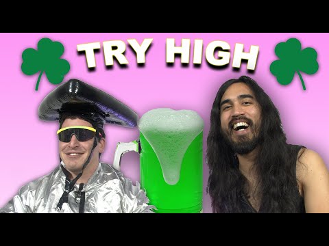 Two Dudes Play Green Beer Pong With Their Heads on a Special St. Patrick's Day Edition of TRY HIGH