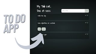 Download the video "How to Build a Todo List App with Local Storage for Beginners - HTML, CSS & JavaScript"