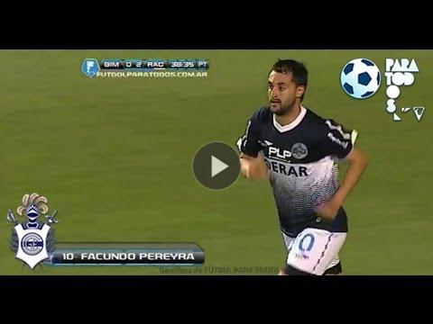 Gol de Pereyra. Gimnasia 1 Racing 2. Fecha 14. Torneo Inicial 2013