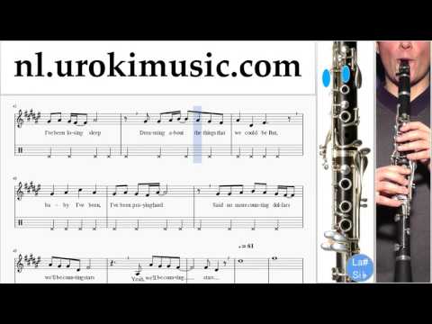 Klarinet Leren Spelen OneRepublic - Counting Stars Klarinetles Deel#2 Studie Klasse Muzieknoten