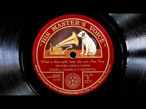 Edwin J McEnelly's Orchestra - What a Blue Eyed Baby You Are (1925)