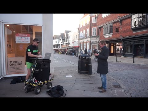 DISCOBOY GOES STREET BUSKING