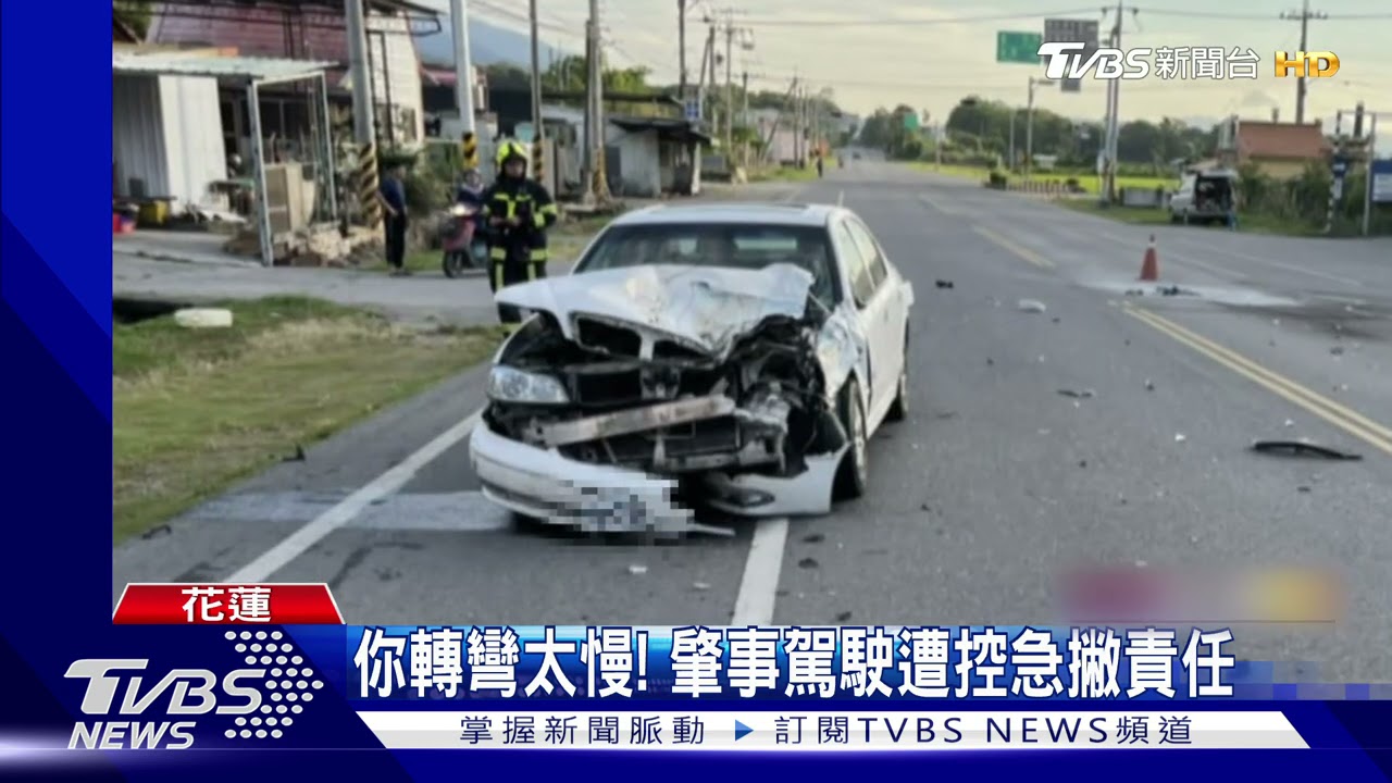 加油站外火燒車!轎車疑車速過快釀追撞 怒槓駕駛:你開太慢