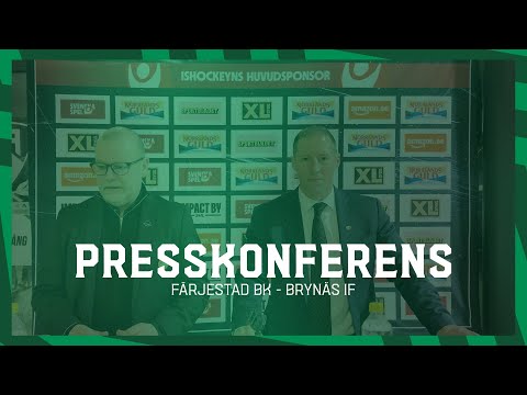 Presskonferens efter Färjestad-Brynäs