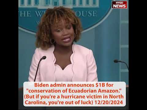 Jill & Joe back WH final month, final taxpayer-funded Italy vacation, $1B for Ecuadorian Amazon