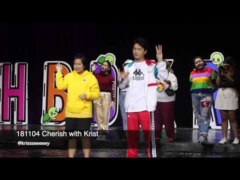 Krist dancing to Gwiyomi