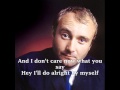 PHIL COLLINS - I DON'T CARE ANYMORE ( with ...