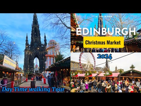 EDINBURGH Christmas Market 2024 🎄| A Daytime Walk Through Rides, Stalls, and Festive Attractions.