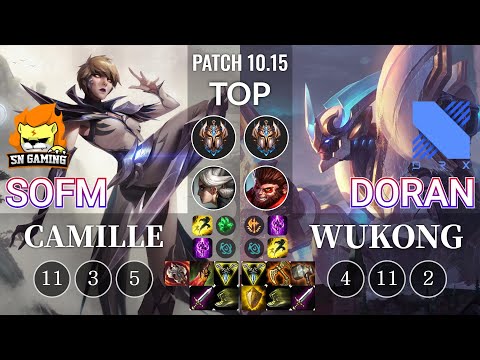 SN SofM Camille vs DRX Doran Wukong Top - KR Patch 10.15