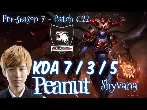ROX Peanut SHYVANA vs LEE SIN Jungle - Patch 6.22 KR Flex Rank