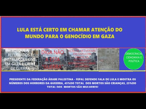 Para Ualid Rabah, Presidente da Federação Árabe Palestina do Brasil Lula está certo.