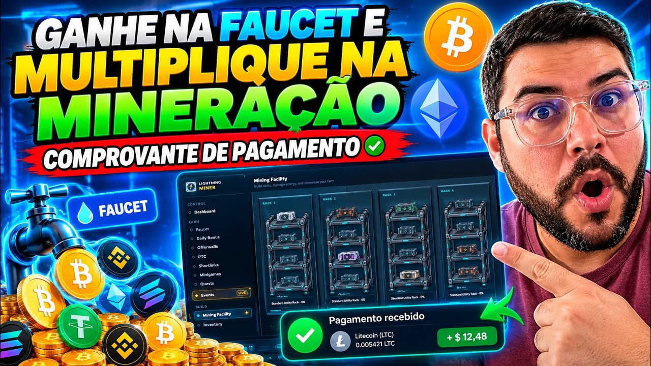 FAUCET E MINERADORA CONTINUA PAGANDO NO FREE | LIGHTNING MINER