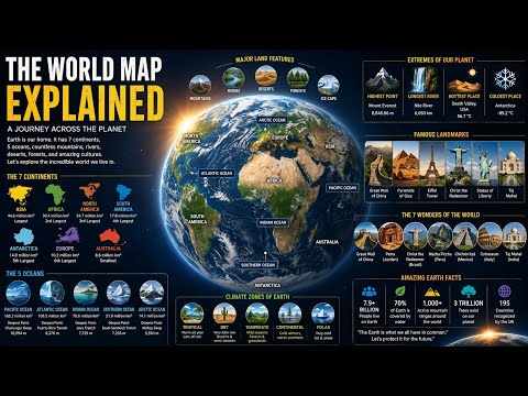 Exploring Unfamiliar Terrain With Updated Continent Map With Oceans Data