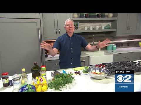 Cooking with Chef Bryan: Mediterranean Chickpea Salad with a Minty Lemon Lime Slushy