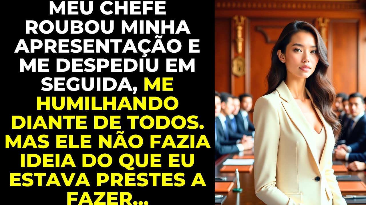 "MEU CHEFE ROUBOU MINHA APRESENTAÇÃO E ME DESPEDIU EM SEGUIDA, ME HUMILHANDO DIANTE ..."