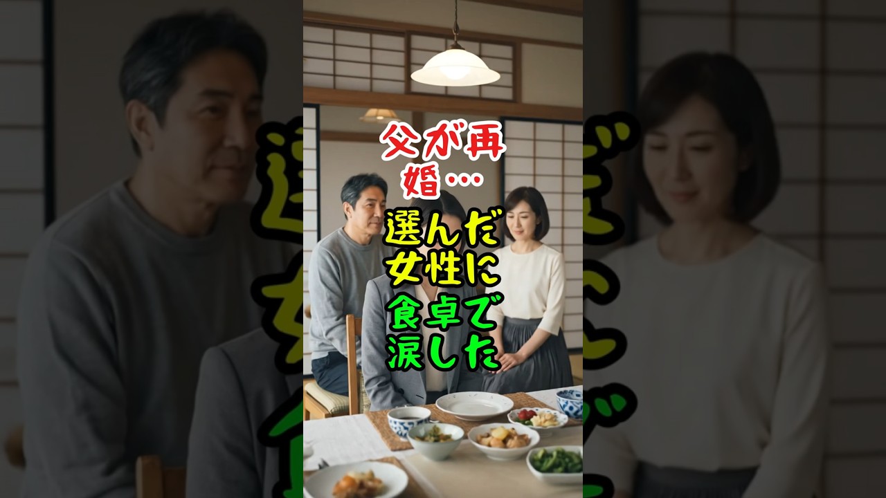 父が再婚した…でも彼が選んだ女性を見て、私は食卓で思わず涙がこぼれた。