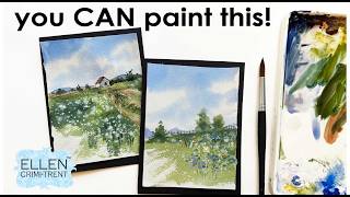EASY beginner watercolor Landscape cards in under 10 minutes!!