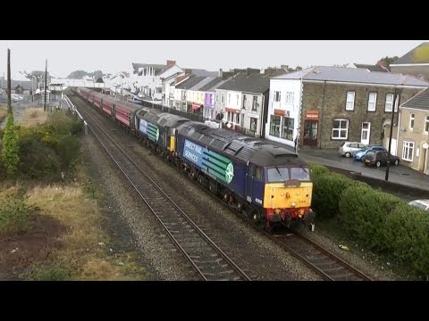 DRS Class 47's 47818 & 47501 on 'Ruggex' duties. Plenty of thrash. 08/03/2013