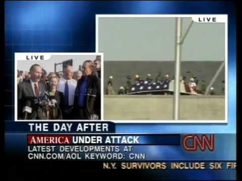 CNN 9/11 LIVE TV Coverage (9/12/01) 5:45 P.M - 6:00 P.M