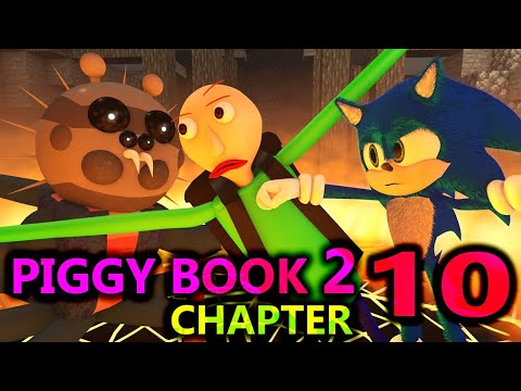 NEW PIGGY BOOK 2 CHAPTER 10 X BALDI SONIC MARIO! Minecraft CHALLENGE Roblox Animation