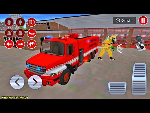 Real Fire Truck Driving Simulator: New Fire Truck Unlocked - Real Fireman Job - Android Gameplay FHD