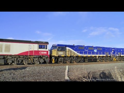 NREC 1201 & 1202 Diesel Locomotives On SCT PM9 (26/7/2017) - PoathTV Australian Trains & Railways