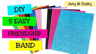 #DIY 5 Friendship Band#How to Make Friendship Band