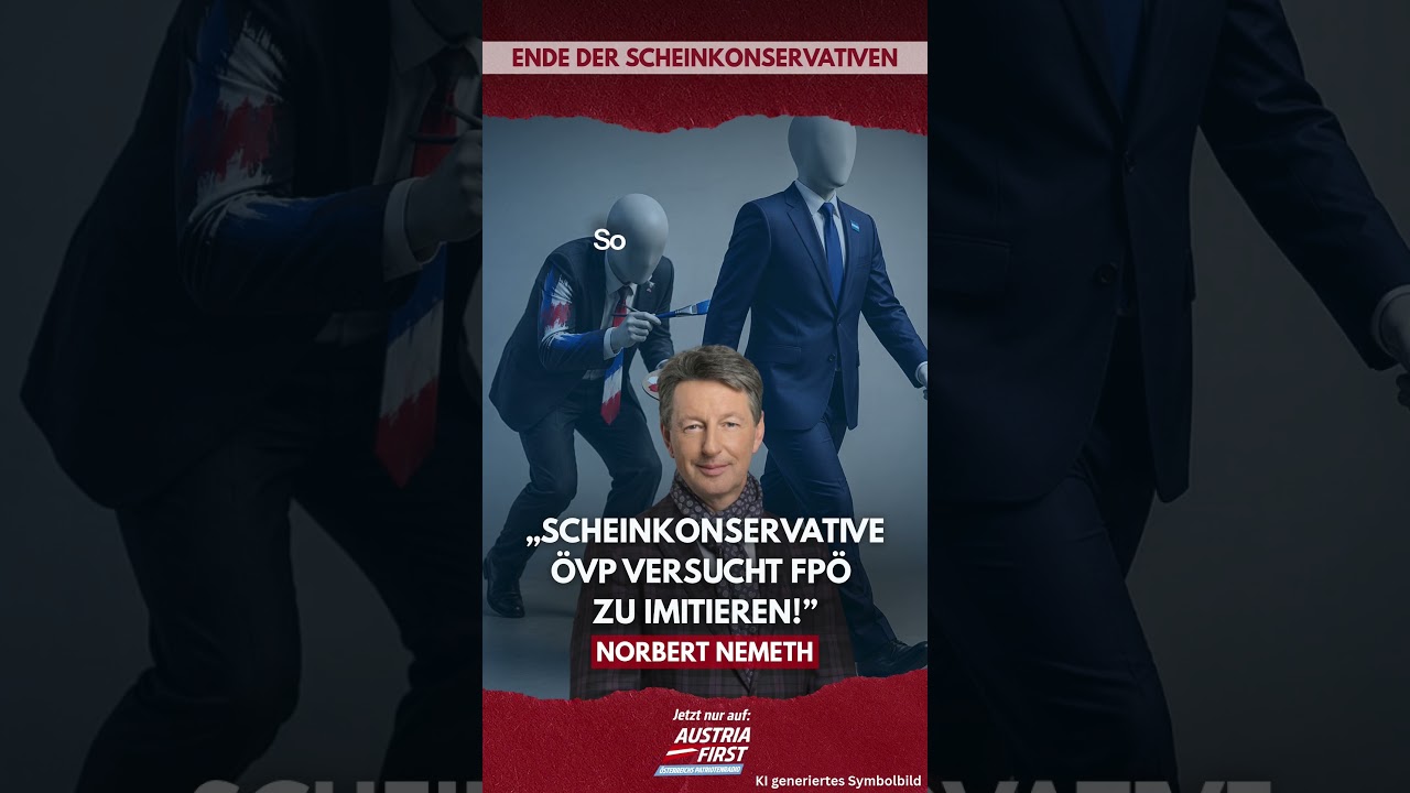 Scheinkonservative ÖVP versucht FPÖ zu imitieren! - Norbert Nemeth
