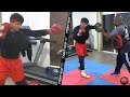 MARCOS MAIDANA COMEBACK TRAINING - MAIDANA THROWING QUICK POWER PUNCH COMBINATIONS AT HOME