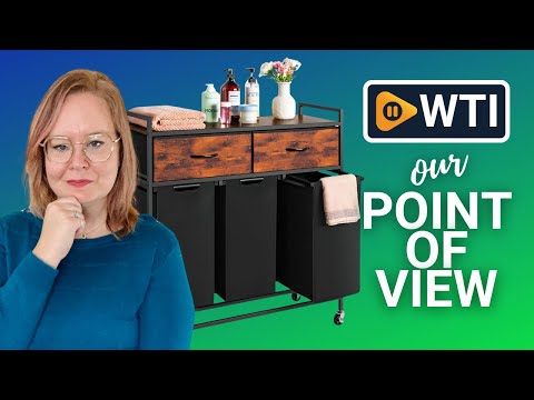 Laundry Basket with 3 Removable Section & 4 Wheels - Hamper with 2 Drawers - WTI product video review